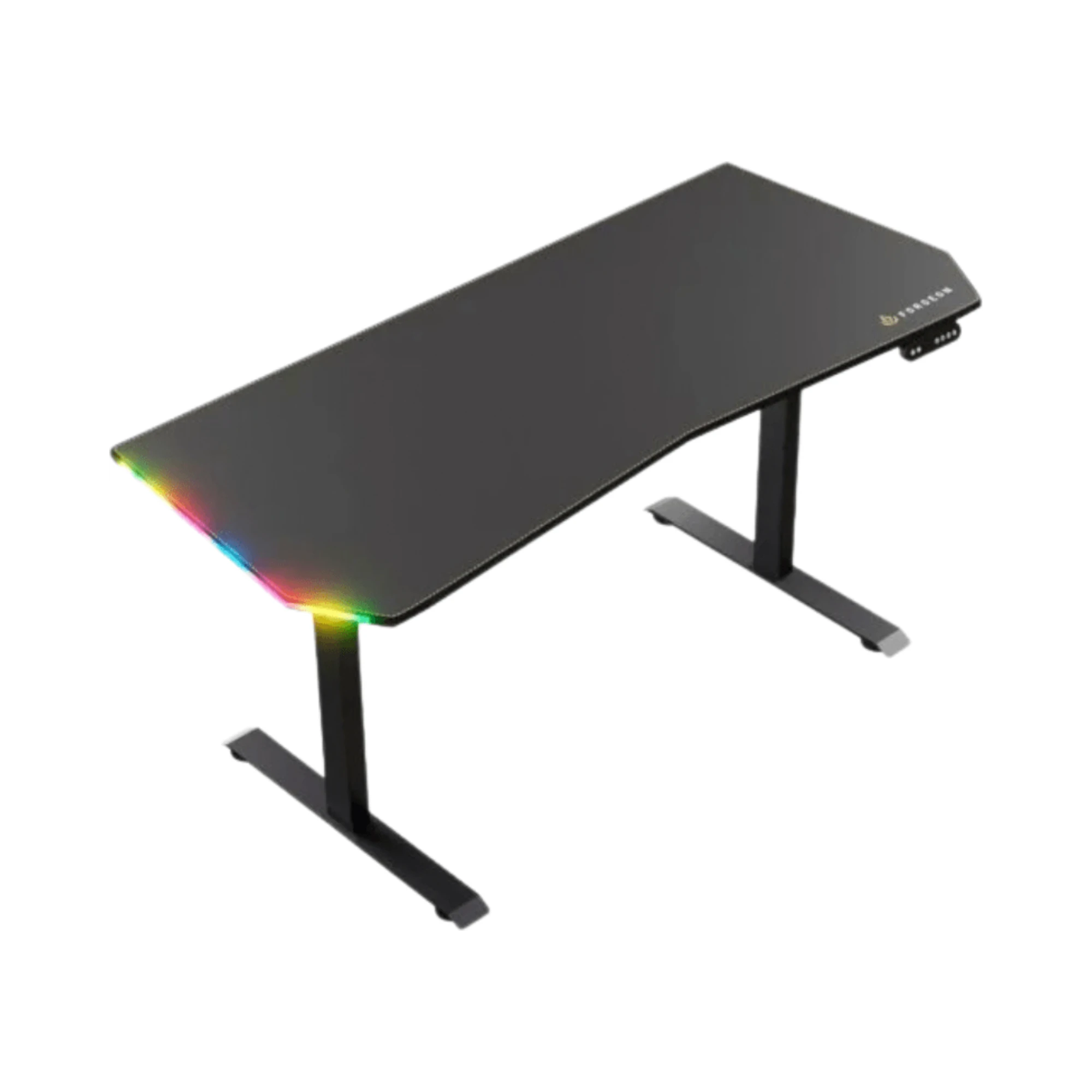 Mesa Gaming Forgeon Battleground Black Elevável com Motor 160x70cm RGB Preta - Bee Store